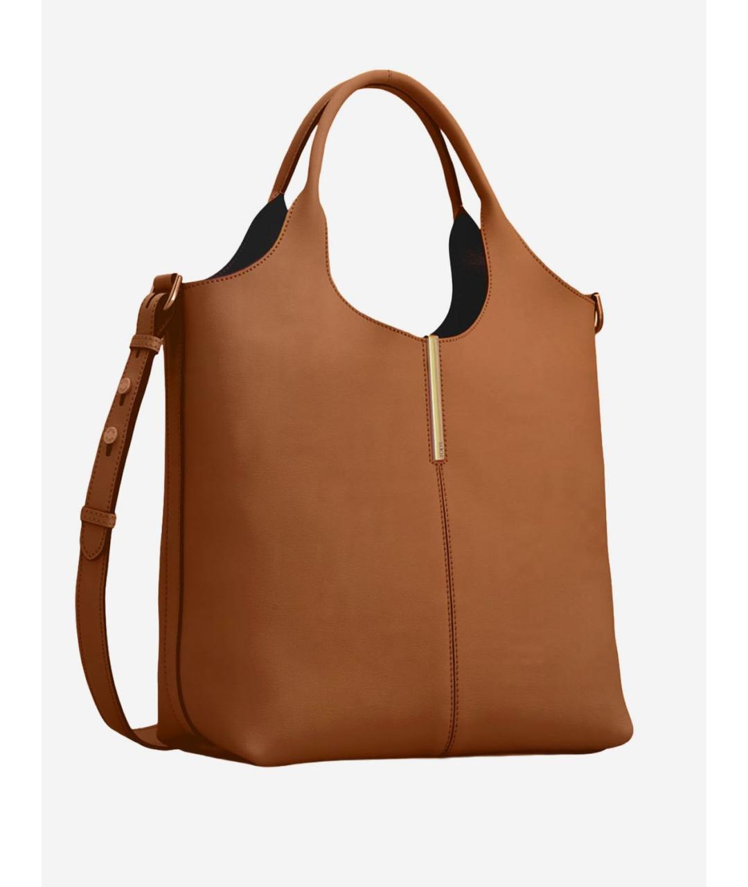 TOD'S Коричневая кожаная сумка тоут, фото 2