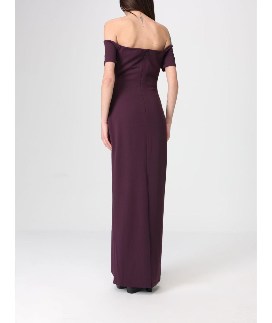 SOLACE LONDON Бордовое полиэстеровое вечернее платье, фото 2