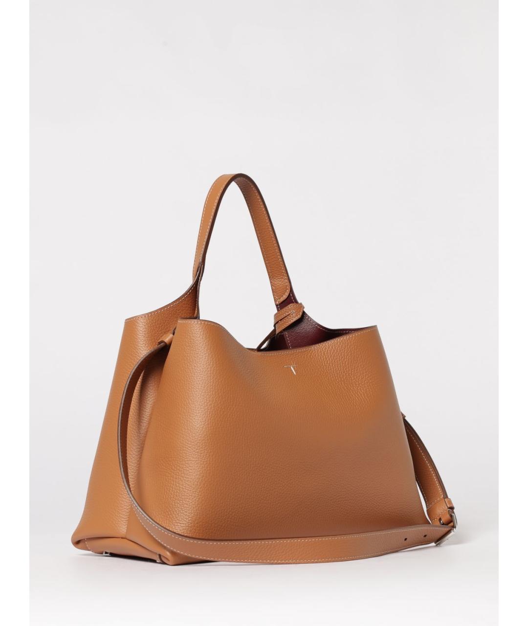 TOD'S Коричневая кожаная сумка тоут, фото 3