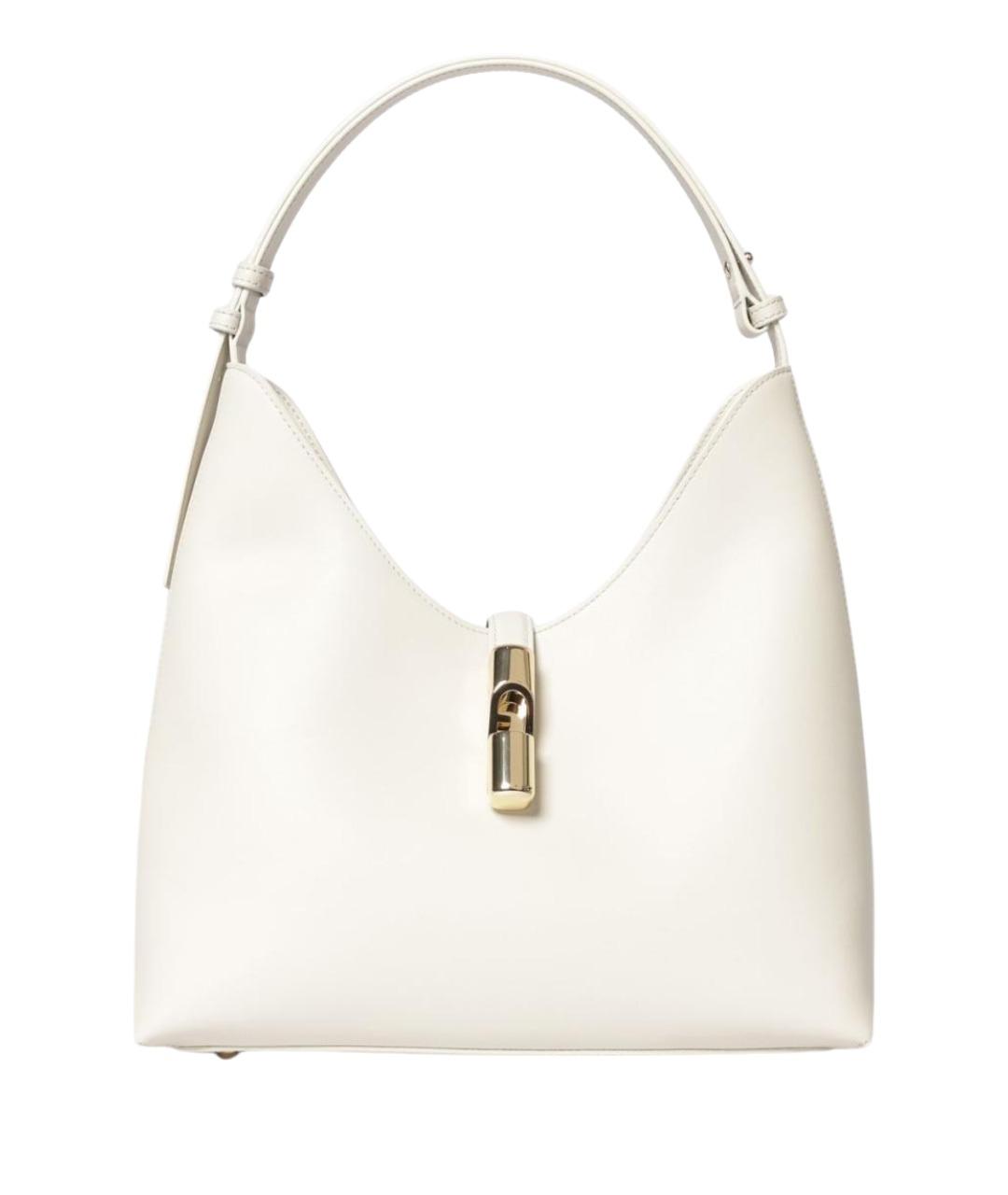 FURLA Белая кожаная сумка через плечо, фото 1