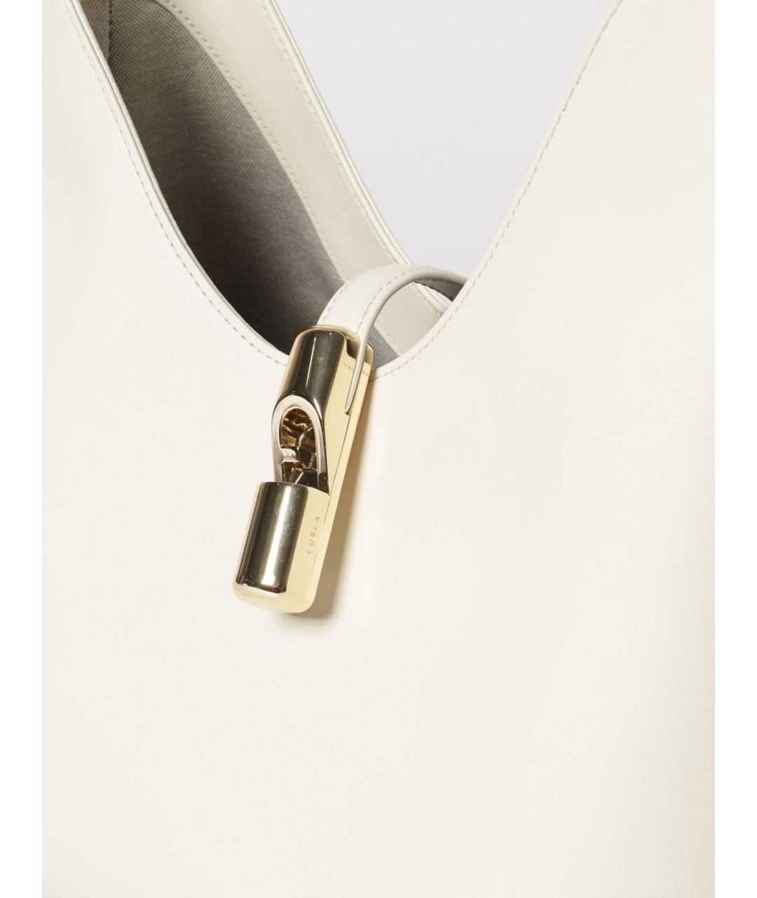 FURLA Белая кожаная сумка через плечо, фото 3