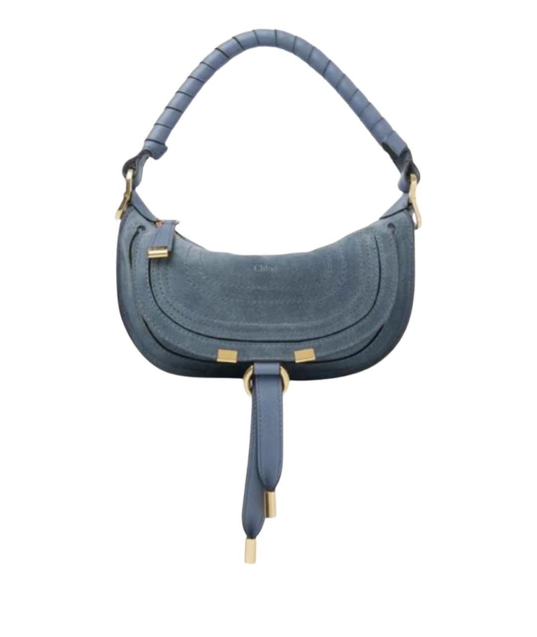 CHLOE Синяя замшевая сумка с короткими ручками, фото 1