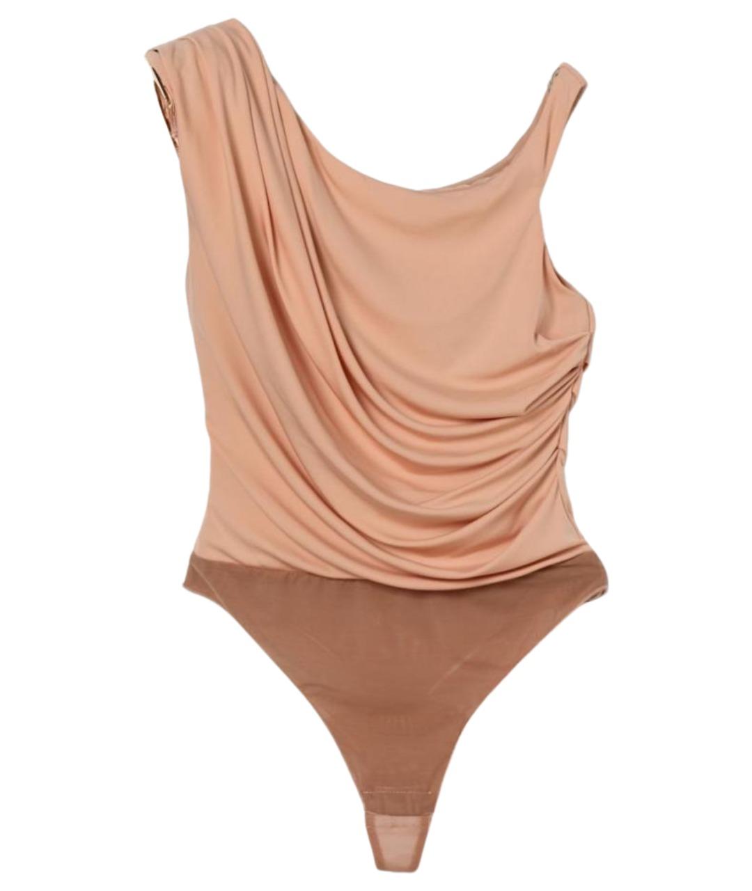 ELISABETTA FRANCHI Розовое полиэстеровое боди, фото 1