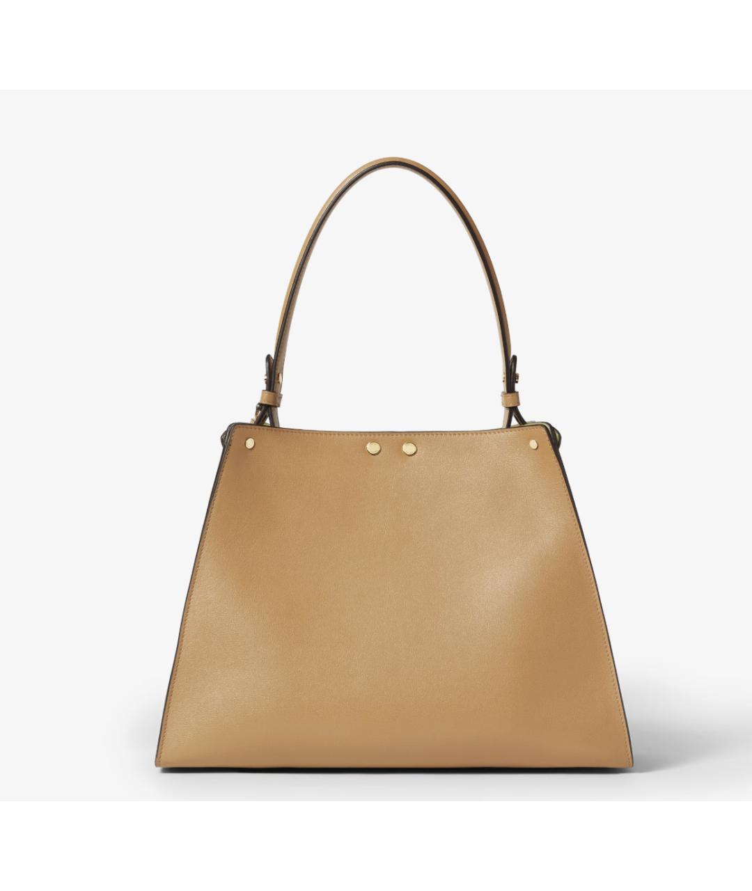 FENDI Бежевая кожаная сумка через плечо, фото 5