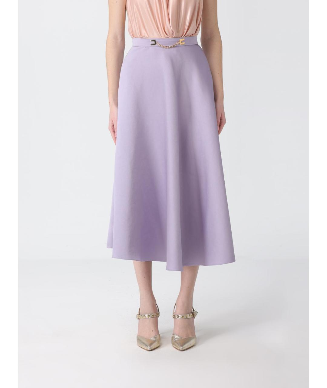 ELISABETTA FRANCHI Полиэстеровая юбка миди, фото 4