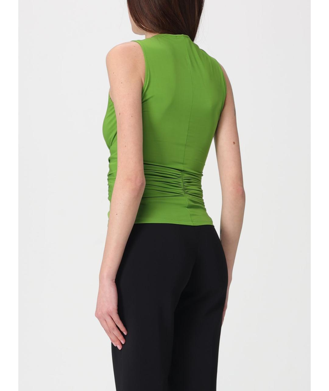 ELISABETTA FRANCHI Зеленая вискозная майка, фото 2