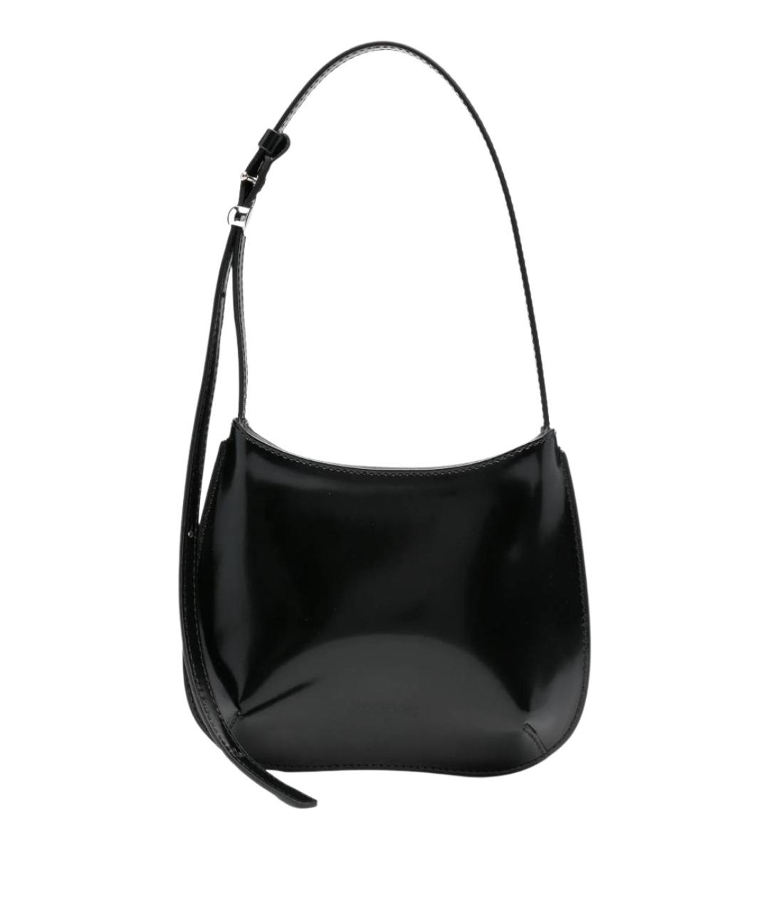 JACQUEMUS Черная кожаная сумка через плечо, фото 1