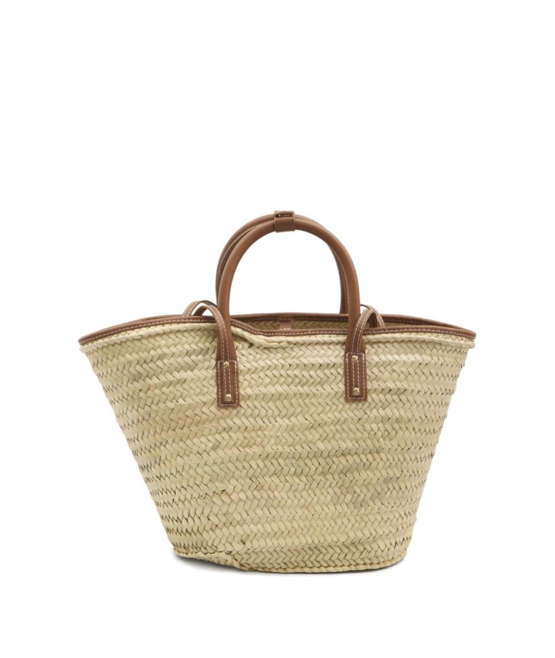 JACQUEMUS Бежевая пелетеная сумка тоут, фото 2