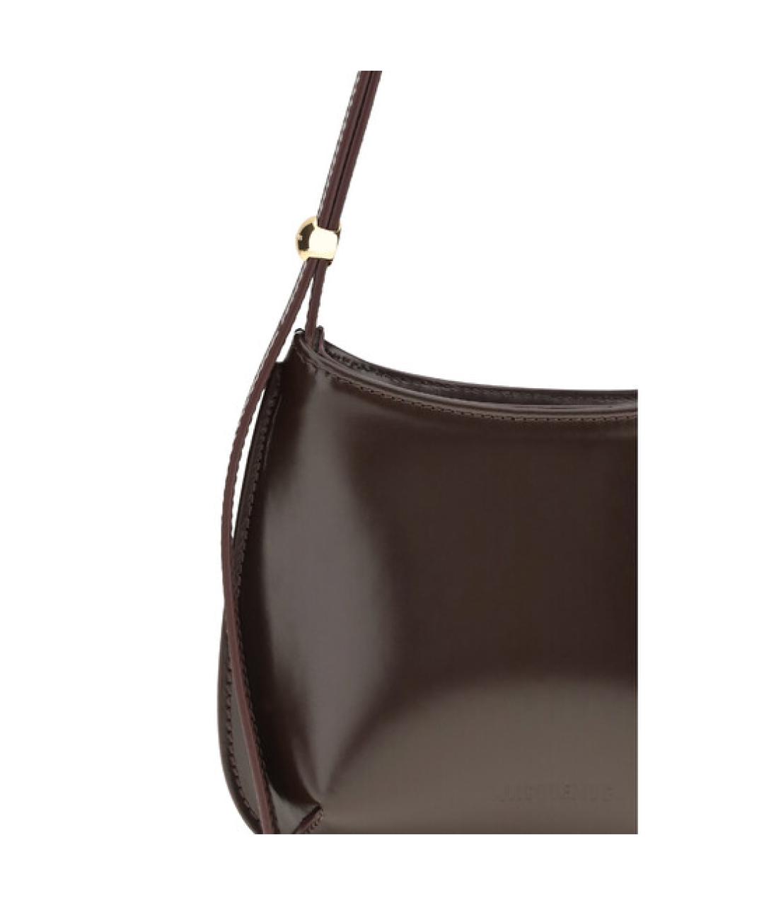 JACQUEMUS Бордовая кожаная сумка через плечо, фото 4