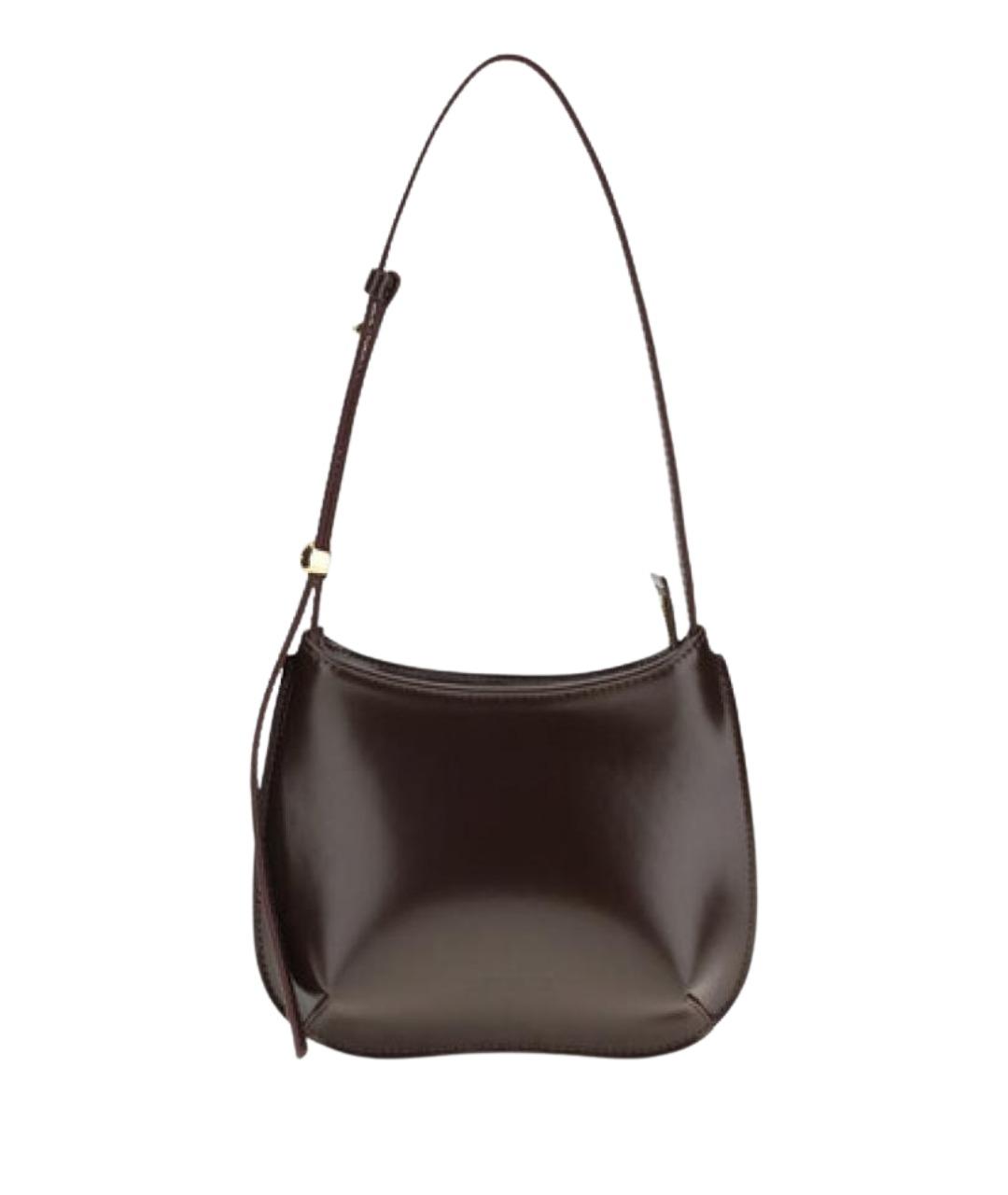 JACQUEMUS Бордовая кожаная сумка через плечо, фото 1