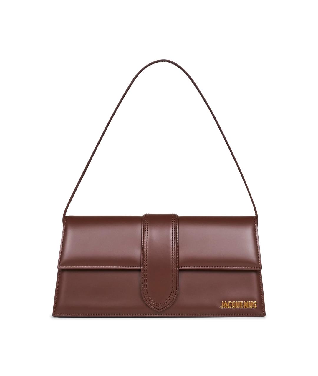 JACQUEMUS Коричневая кожаная сумка через плечо, фото 1