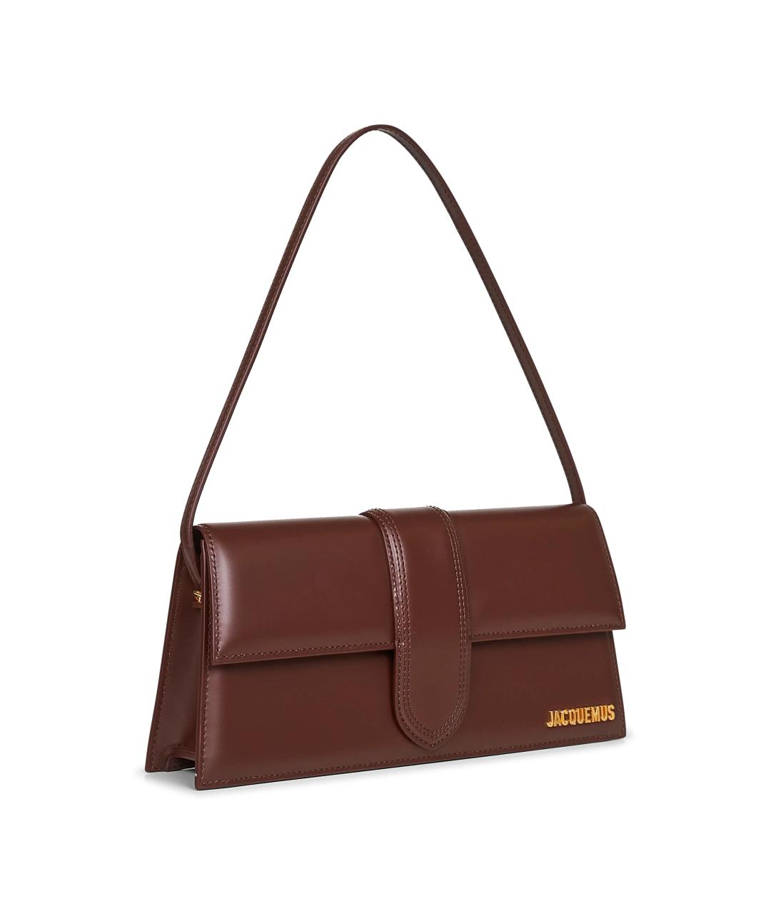 JACQUEMUS Коричневая кожаная сумка через плечо, фото 2