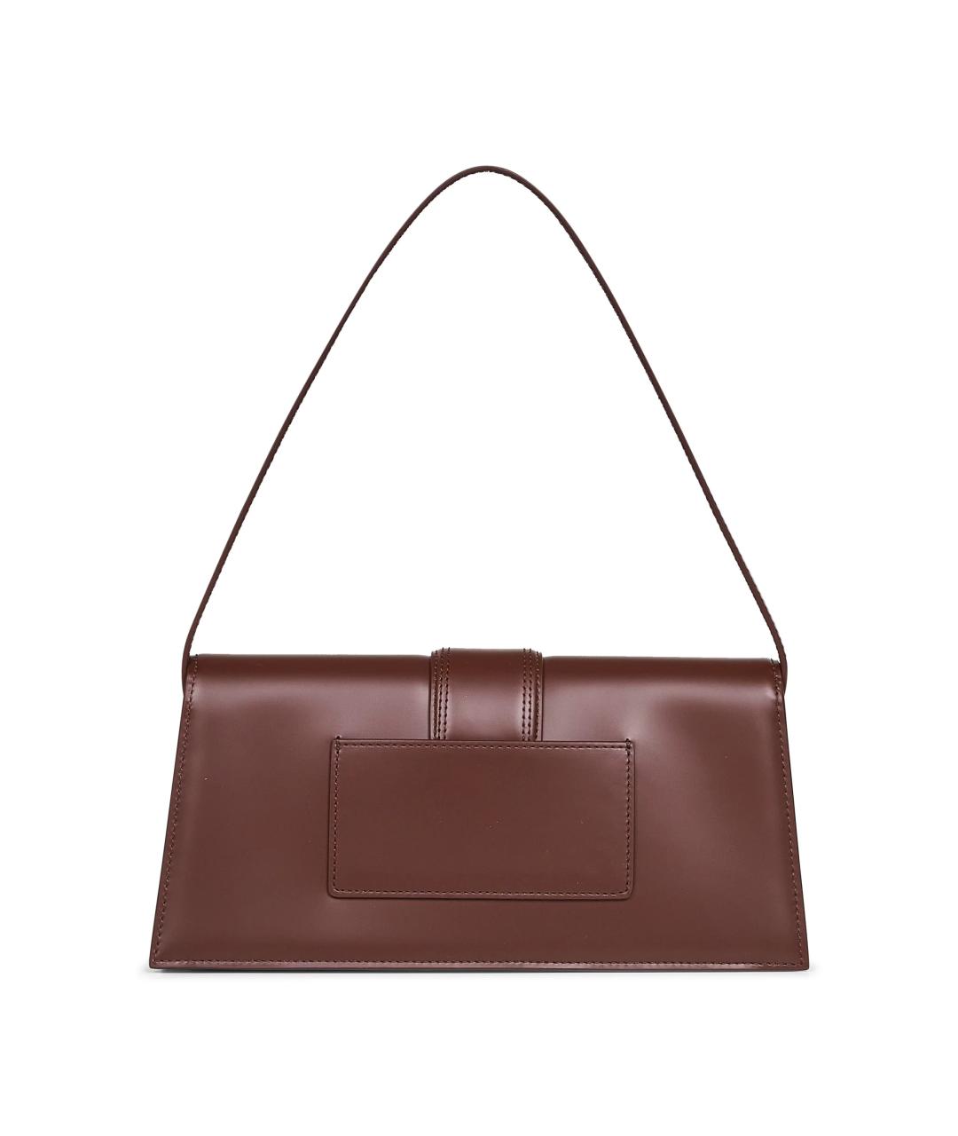 JACQUEMUS Коричневая кожаная сумка через плечо, фото 3