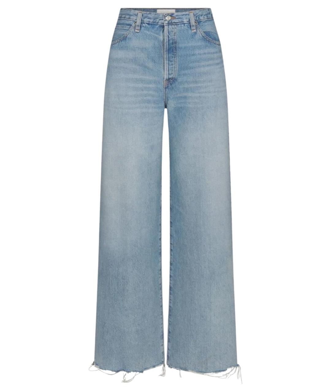FRAME Голубые хлопковые прямые джинсы, фото 1
