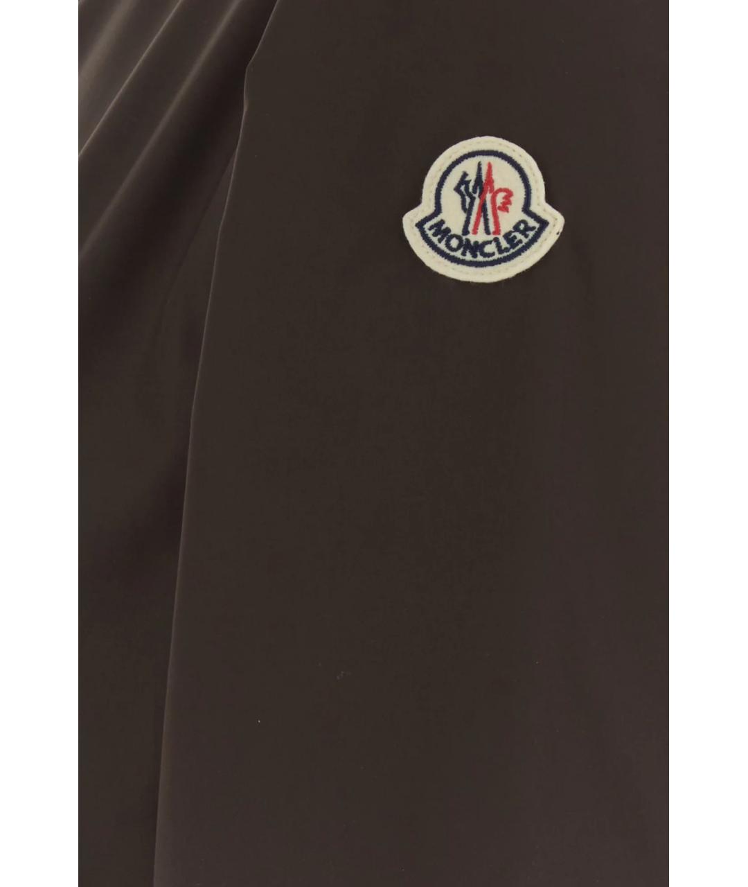 MONCLER Коричневая полиамидовая куртка, фото 3