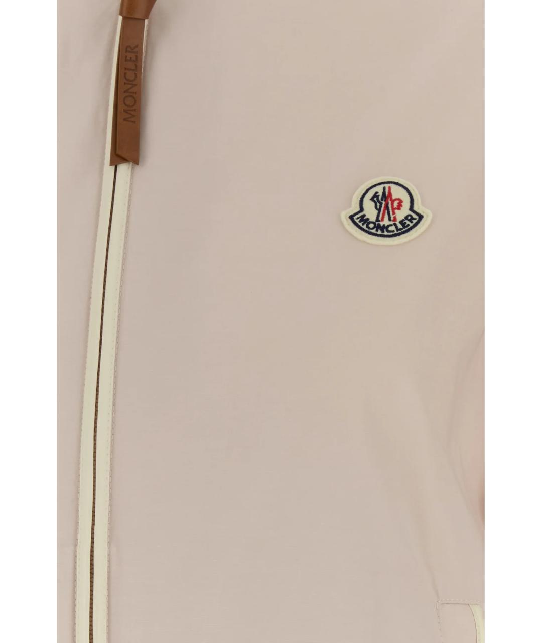 MONCLER Розовая полиэстеровая куртка, фото 3