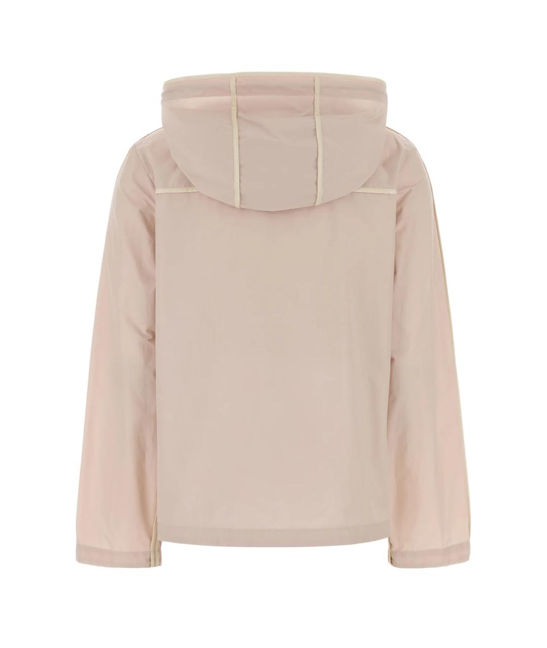 MONCLER Розовая полиэстеровая куртка, фото 2