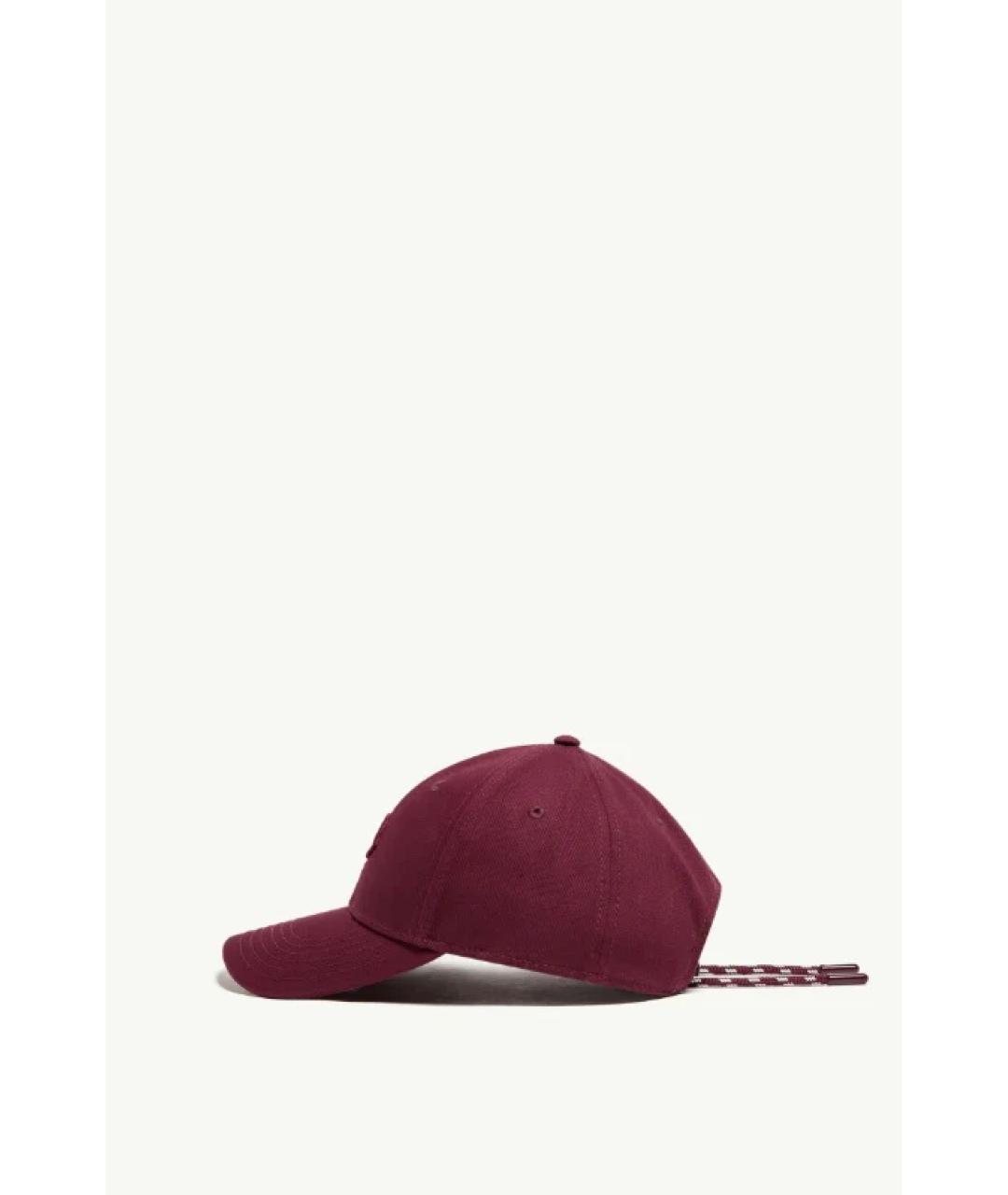 MONCLER Бордовая хлопковая кепка, фото 3