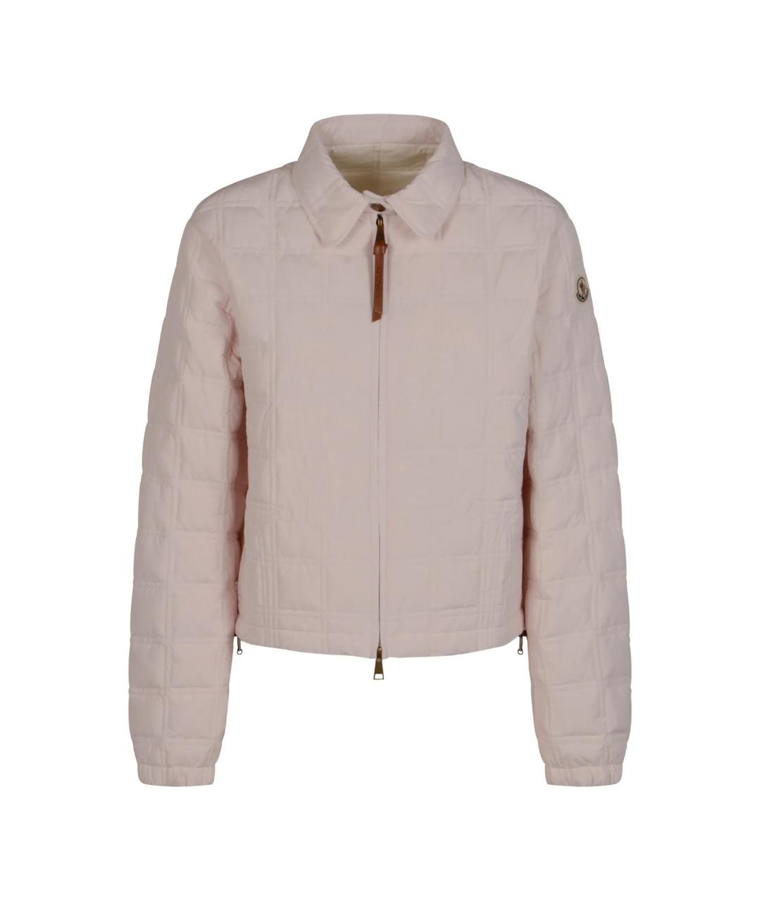 MONCLER Розовая полиамидовая куртка, фото 1