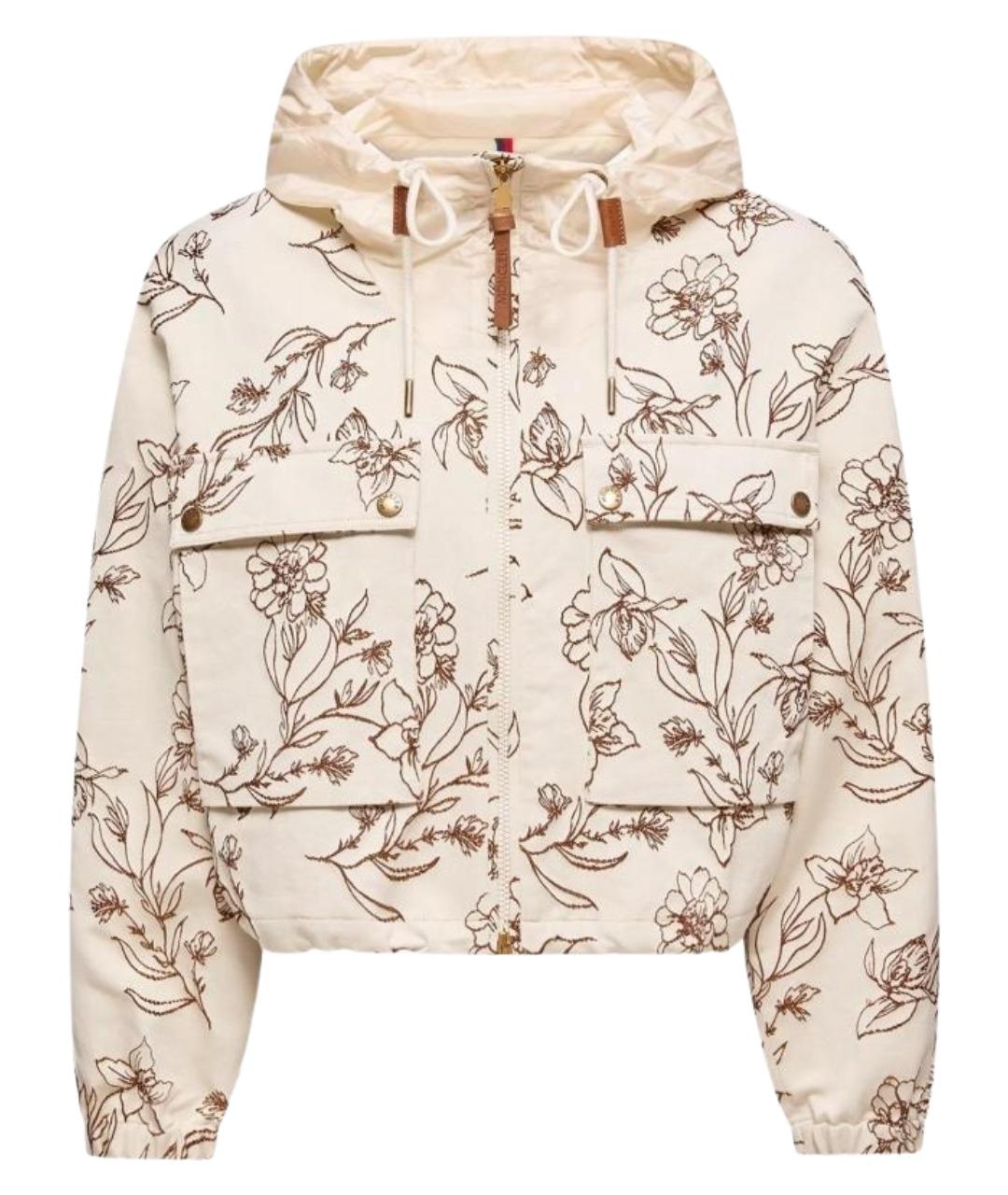 MONCLER Бежевая ацетатная куртка, фото 1