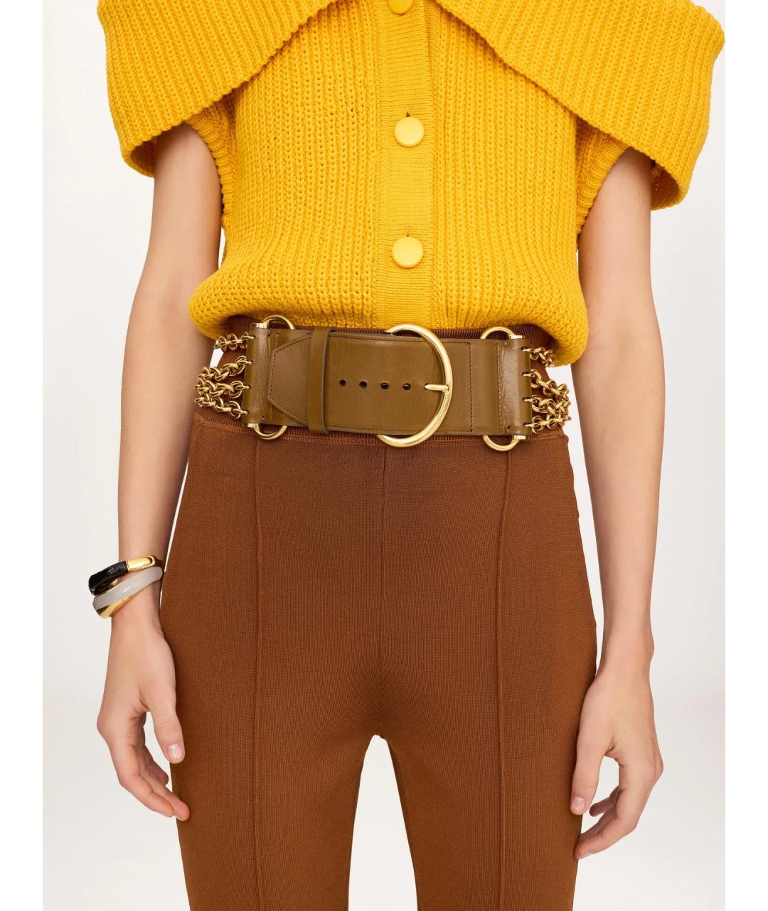 CHLOE Хаки кожаный ремень, фото 2