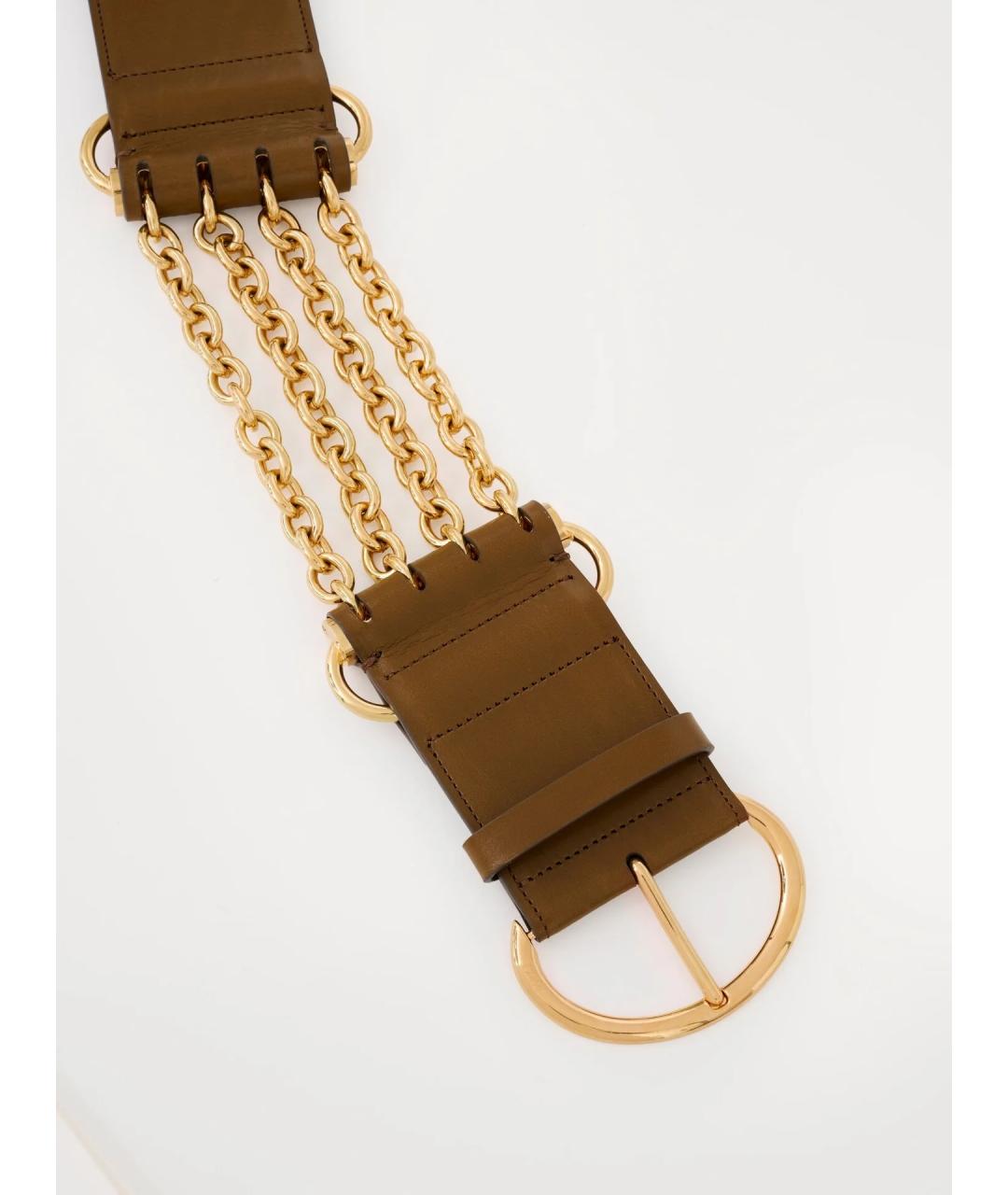 CHLOE Хаки кожаный ремень, фото 3