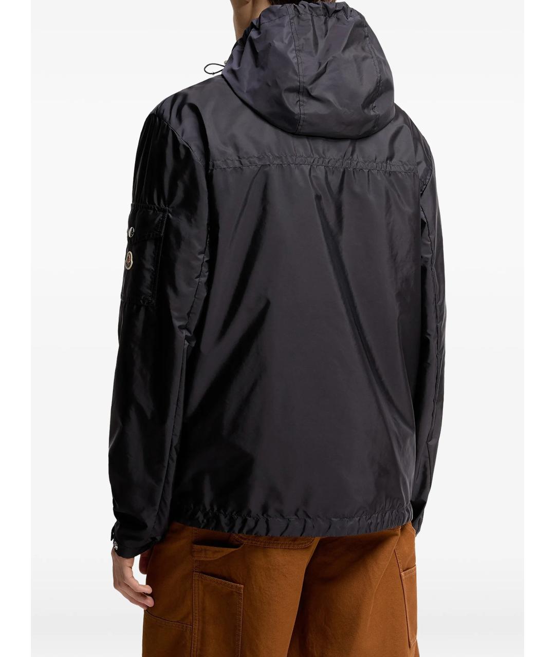 MONCLER Темно-синяя полиамидовая куртка, фото 3