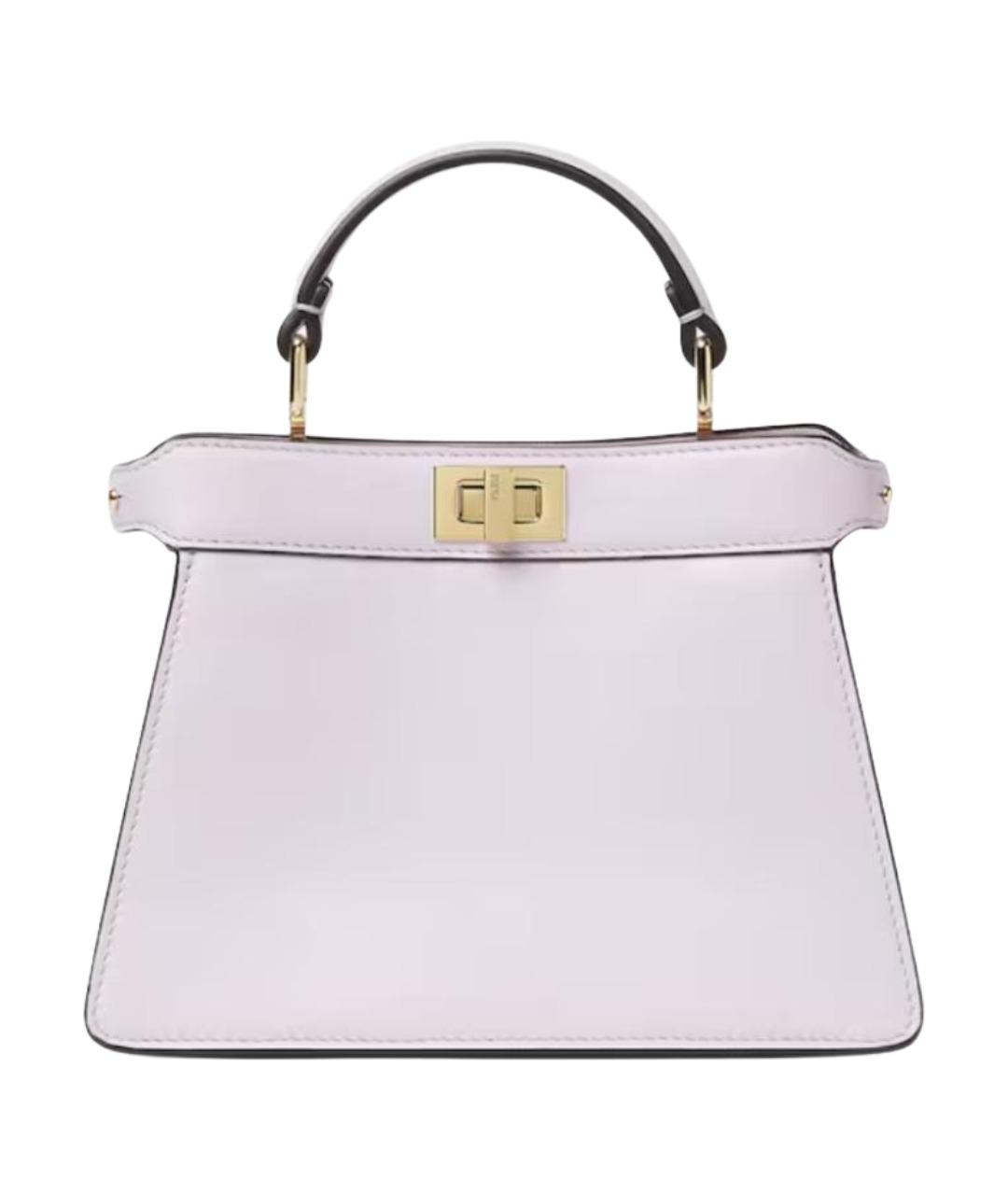 FENDI Фиолетовая кожаная сумка с короткими ручками, фото 1