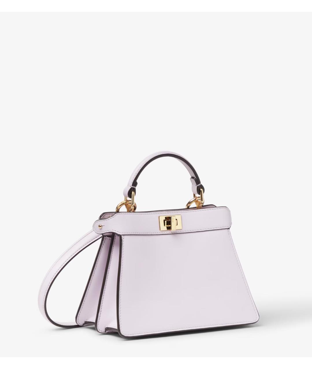 FENDI Фиолетовая кожаная сумка с короткими ручками, фото 3