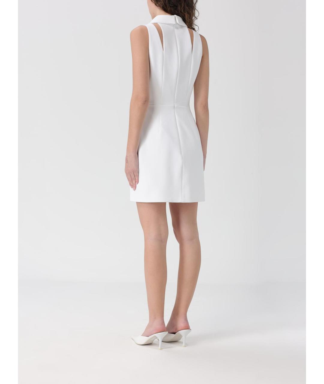 ELISABETTA FRANCHI Белое полиамидовое повседневное платье, фото 2