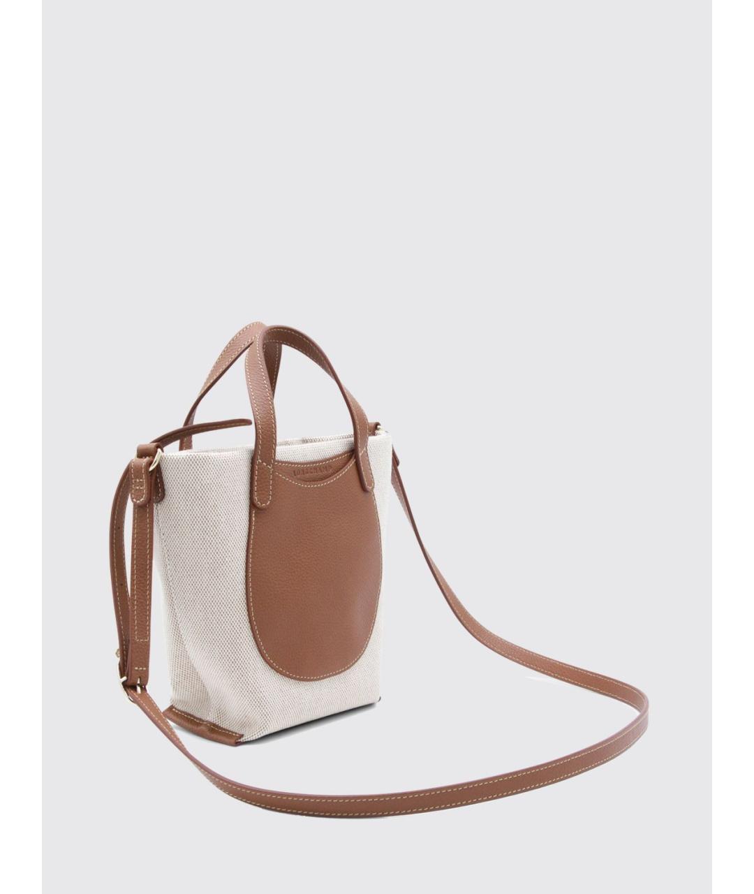 LONGCHAMP Бежевая тканевая сумка тоут, фото 2