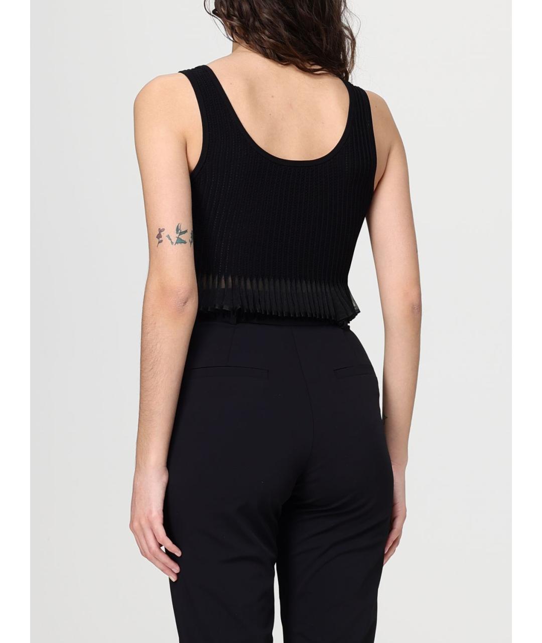 ELISABETTA FRANCHI Черная майка, фото 2