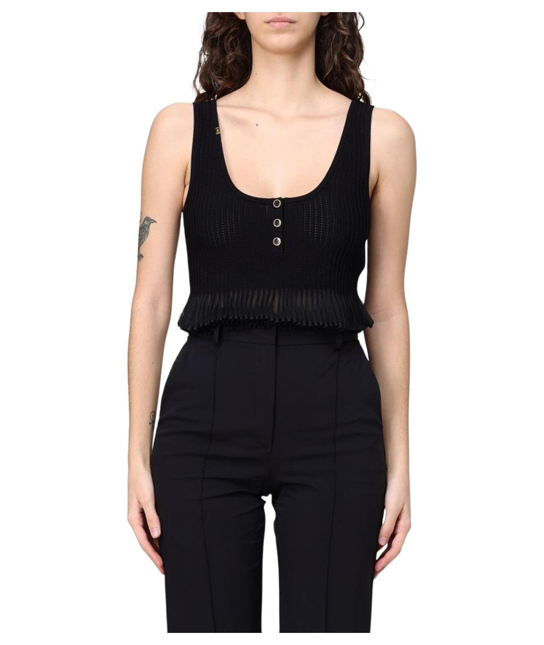 ELISABETTA FRANCHI Черная майка, фото 1