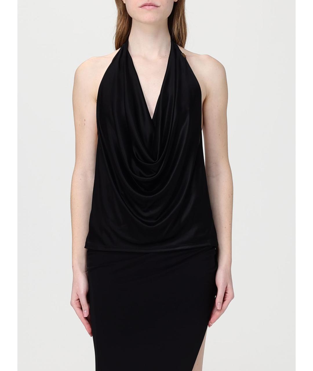 ELISABETTA FRANCHI Черная майка, фото 4