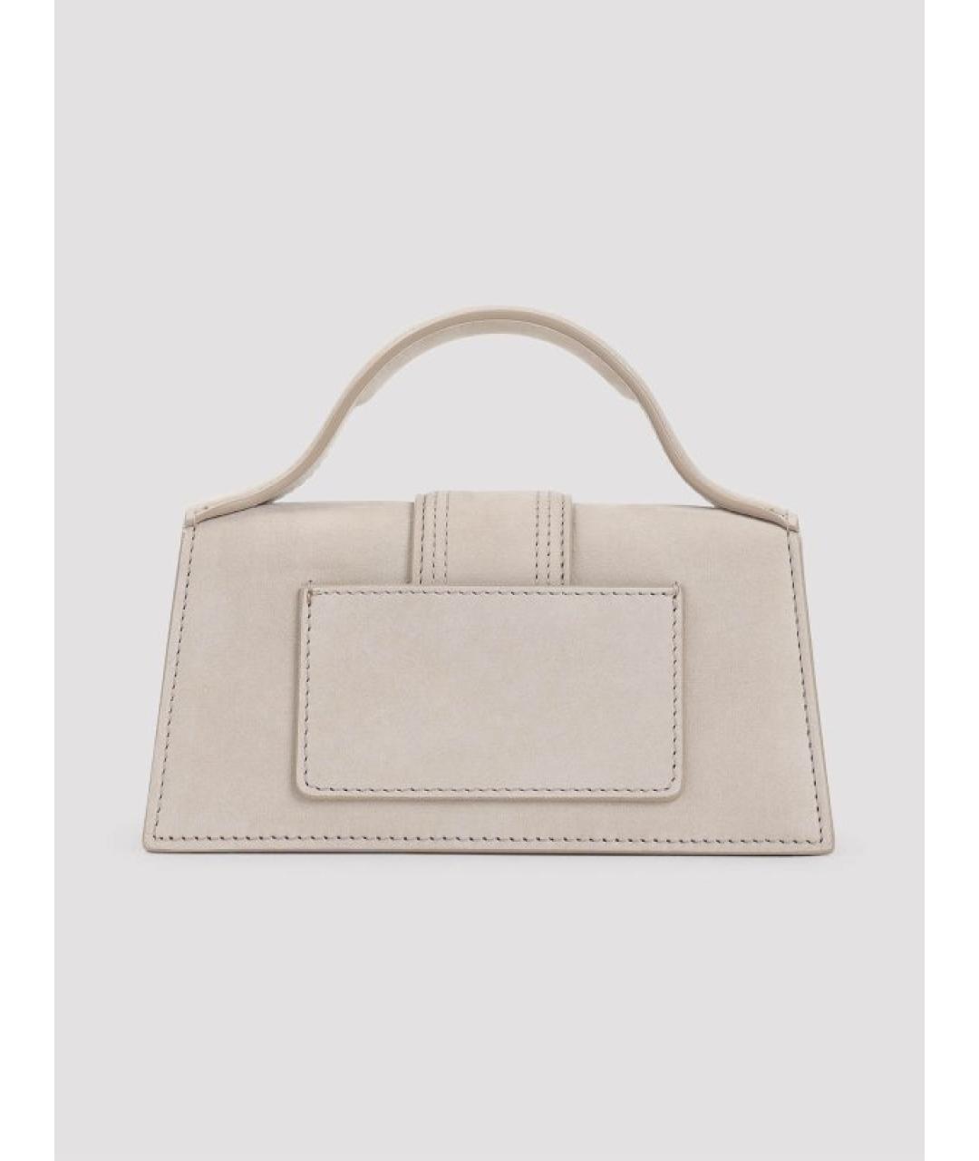 JACQUEMUS Бежевая кожаная сумка через плечо, фото 2