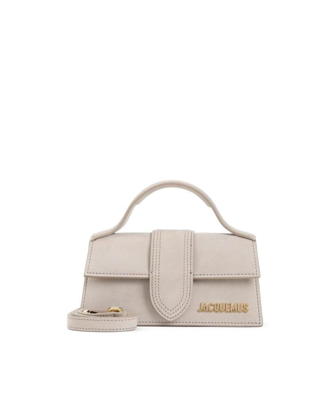 JACQUEMUS Бежевая кожаная сумка через плечо, фото 1