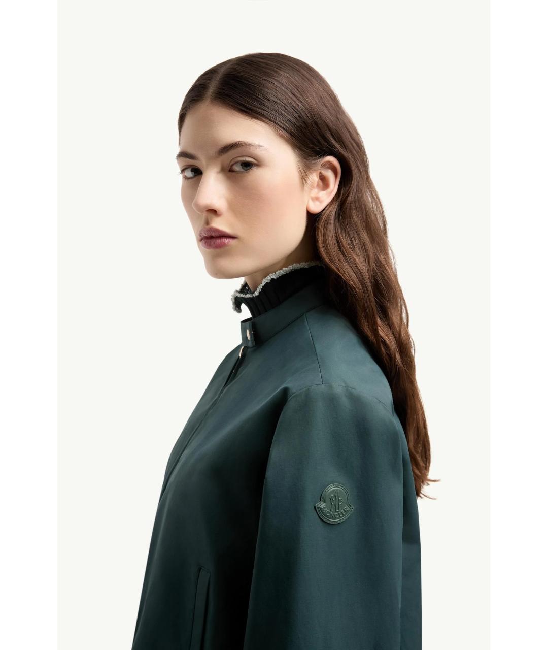 MONCLER Бирюзовая хлопковая куртка, фото 2