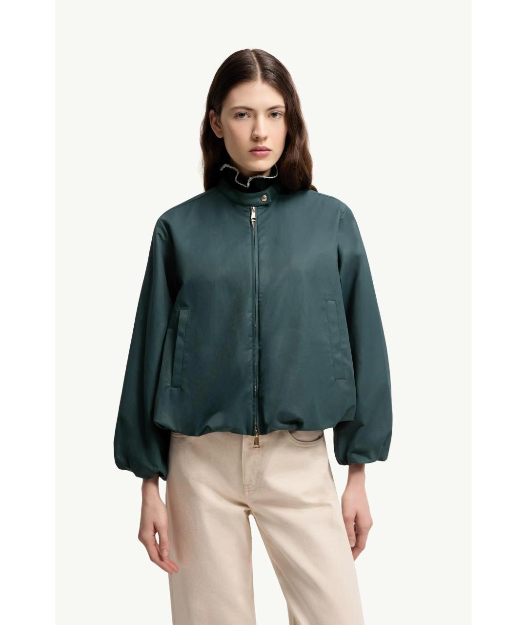 MONCLER Бирюзовая хлопковая куртка, фото 5