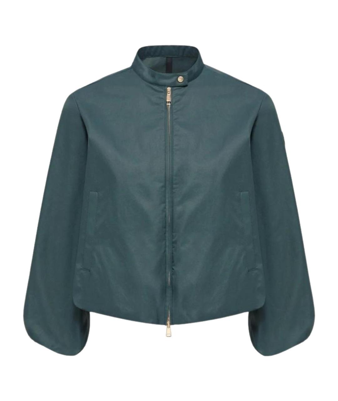 MONCLER Бирюзовая хлопковая куртка, фото 1