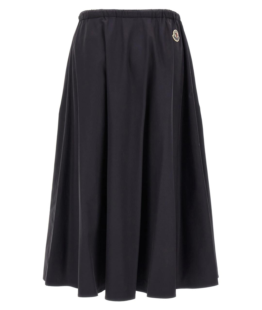 MONCLER Темно-синяя хлопковая юбка миди, фото 2