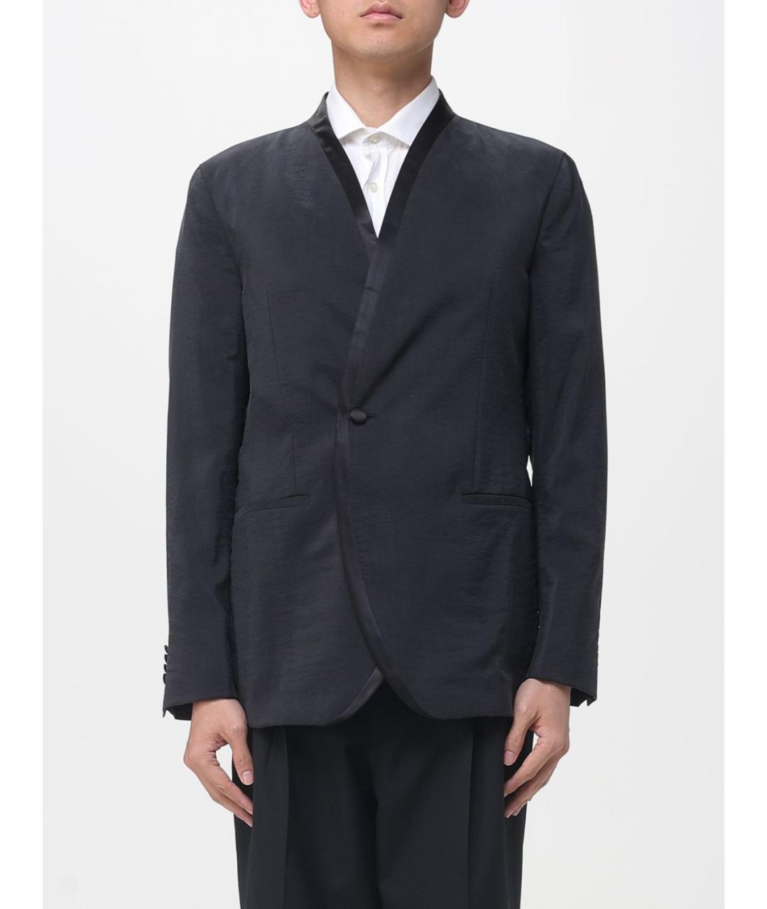GIORGIO ARMANI Черный полиамидовый пиджак, фото 5