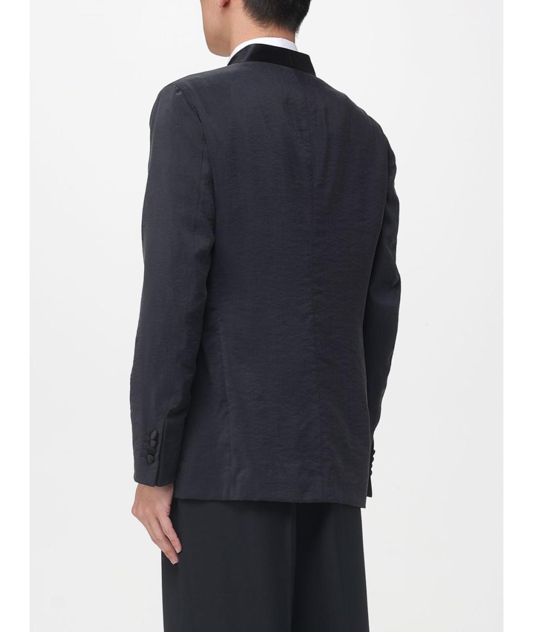 GIORGIO ARMANI Черный полиамидовый пиджак, фото 2