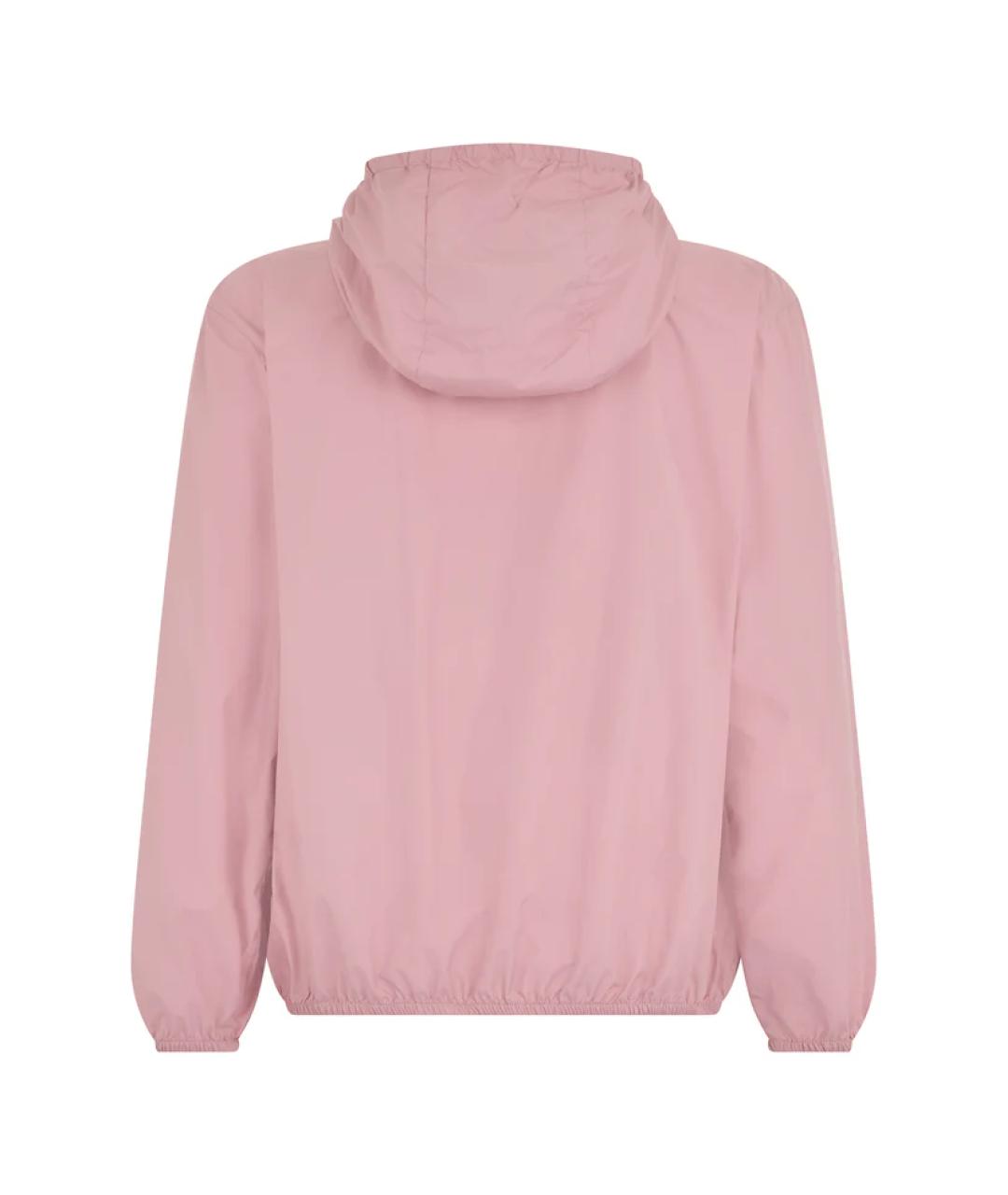 MONCLER Розовая полиэстеровая куртка, фото 2