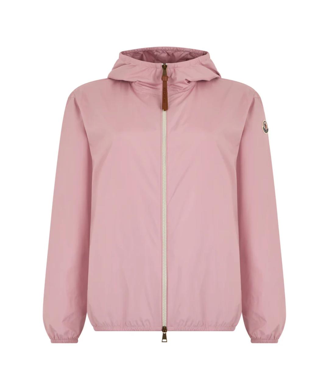 MONCLER Розовая полиэстеровая куртка, фото 1