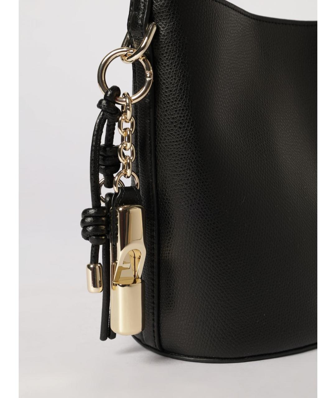 FURLA Черная кожаная сумка через плечо, фото 3