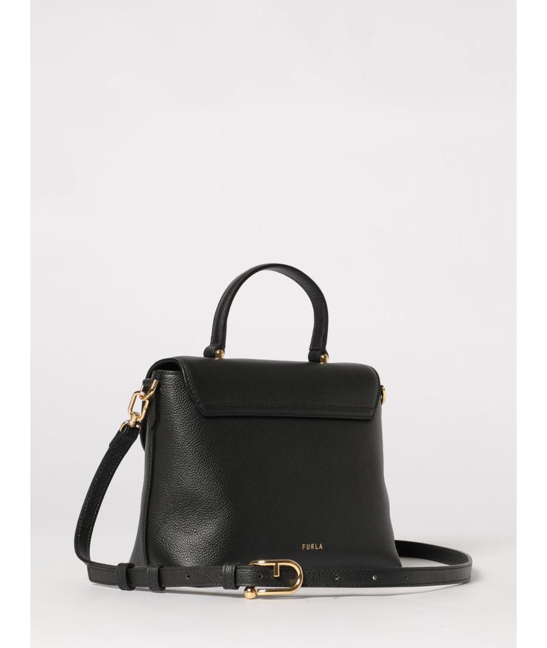 FURLA Черная кожаная сумка через плечо, фото 2