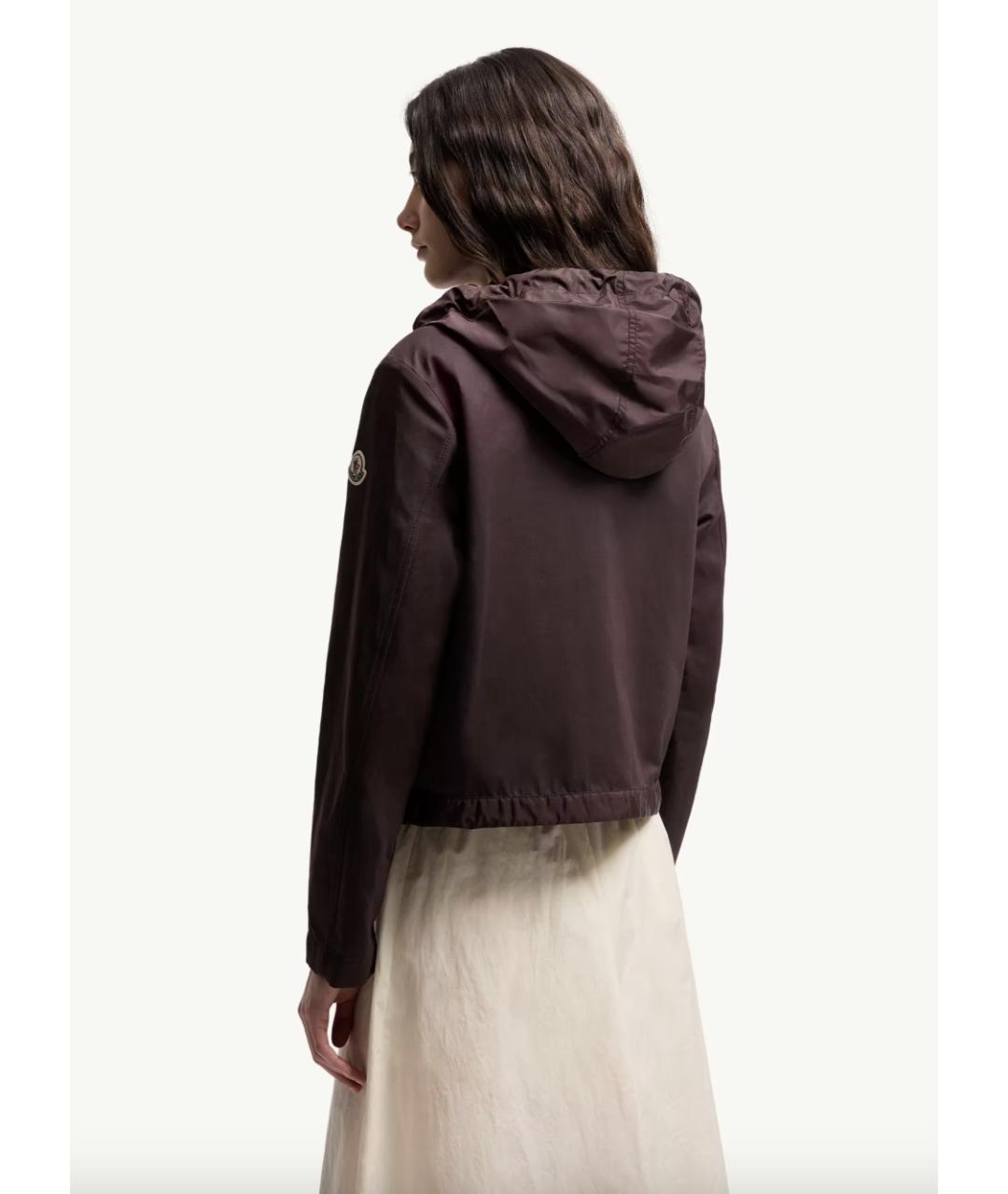MONCLER Бордовая хлопковая куртка, фото 3