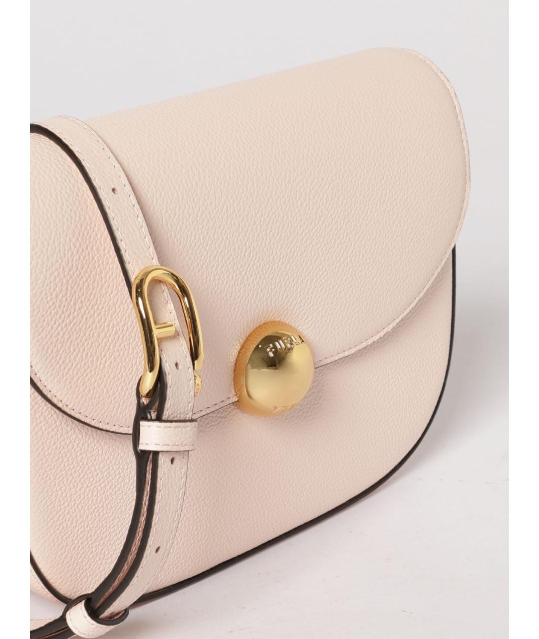 FURLA Розовая кожаная сумка через плечо, фото 3