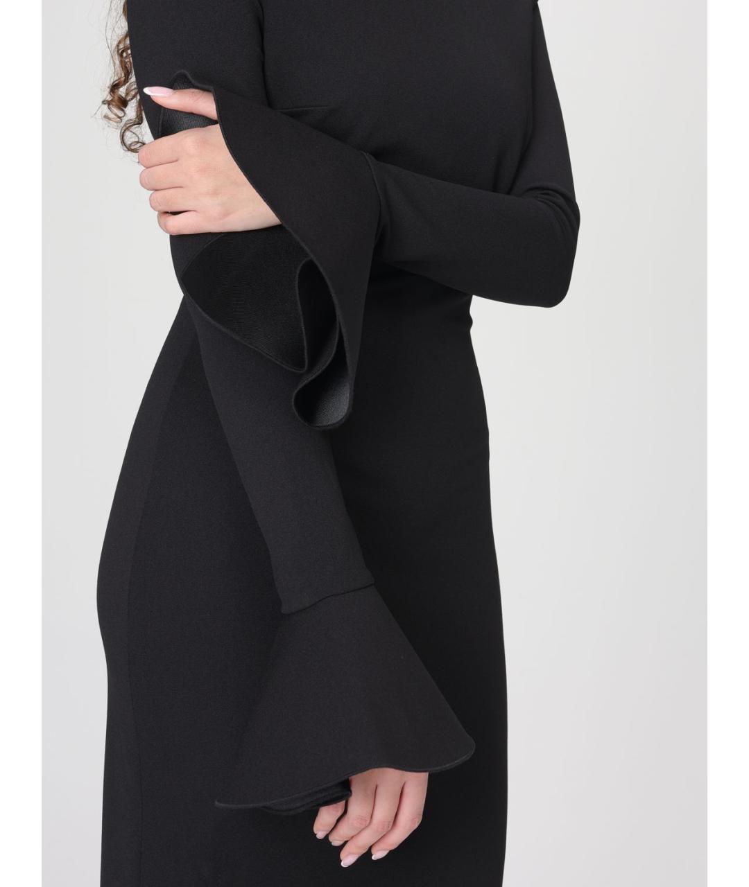 SOLACE LONDON Черное полиэстеровое вечернее платье, фото 3