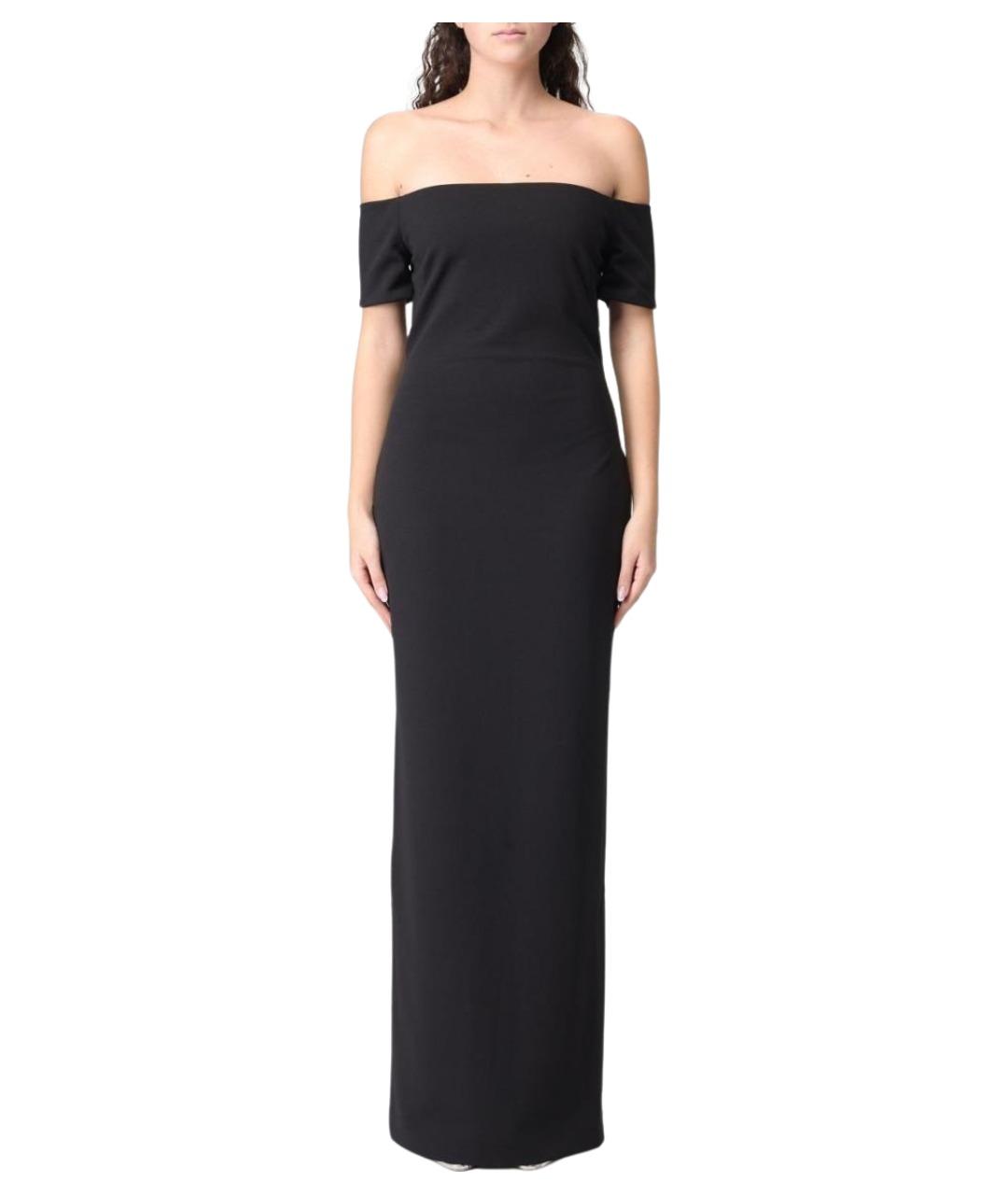 SOLACE LONDON Черное полиэстеровое вечернее платье, фото 1